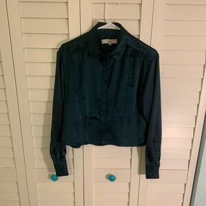 Loft Teal Blouse XS